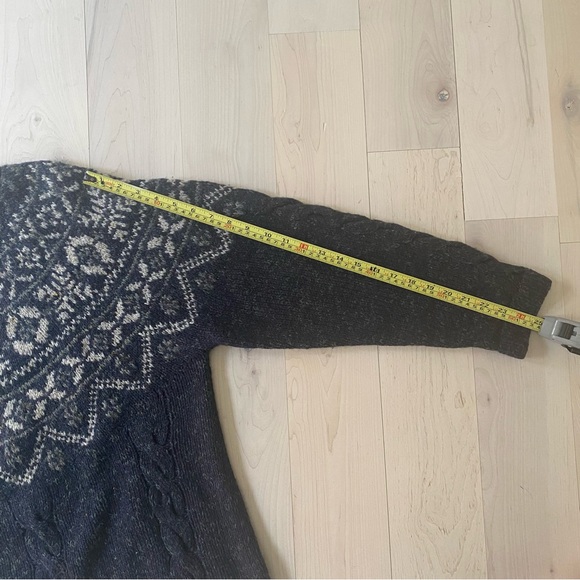 Vintage LL Bean Wool Ragg Cable Fair Isle Donegal Sweater size men’s Medium - Picture 5 of 8